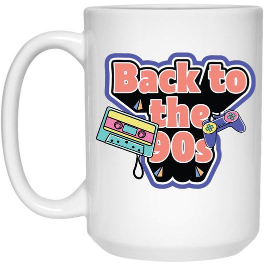 Back To The 90s 15oz White Mug