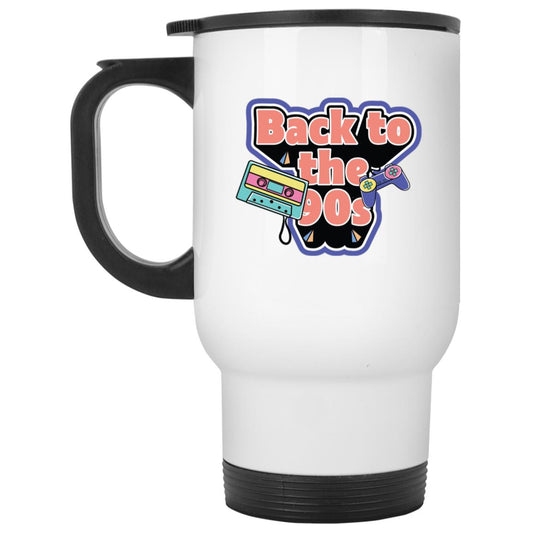 Back To The 90s White Travel Mug