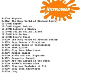 Reliving the Glory Days: A Deep Dive Into This 90s Nickelodeon Schedule