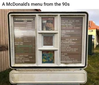 Throwback to the 90s: McDonald’s Old-School Drive-Thru Menu